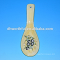 New tableware ceramic handmade spoon with olive painting